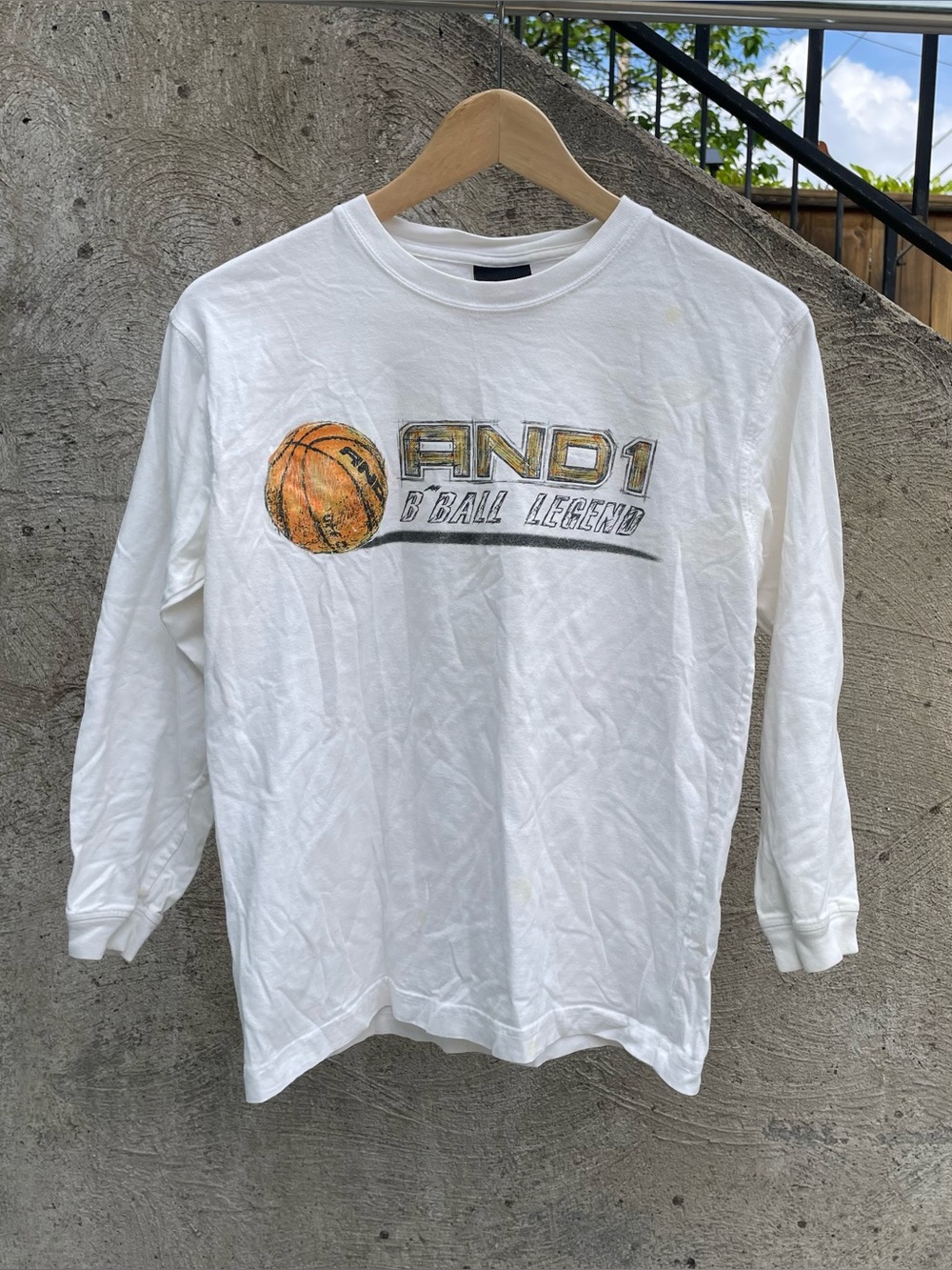Y2k And1 basketball double sided graphic shirt size small (18x23)